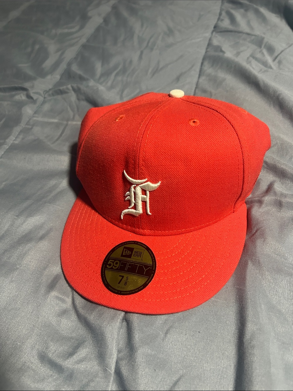 New Era Kids Bright Red F Logo 59FIFTY Fitted Hat